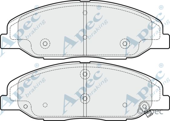 APEC BRAKING stabdžių trinkelių rinkinys, diskinis stabdys PAD1633